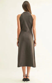 Lily Halter Shirt Midi Knit Dress Adelyn Rae