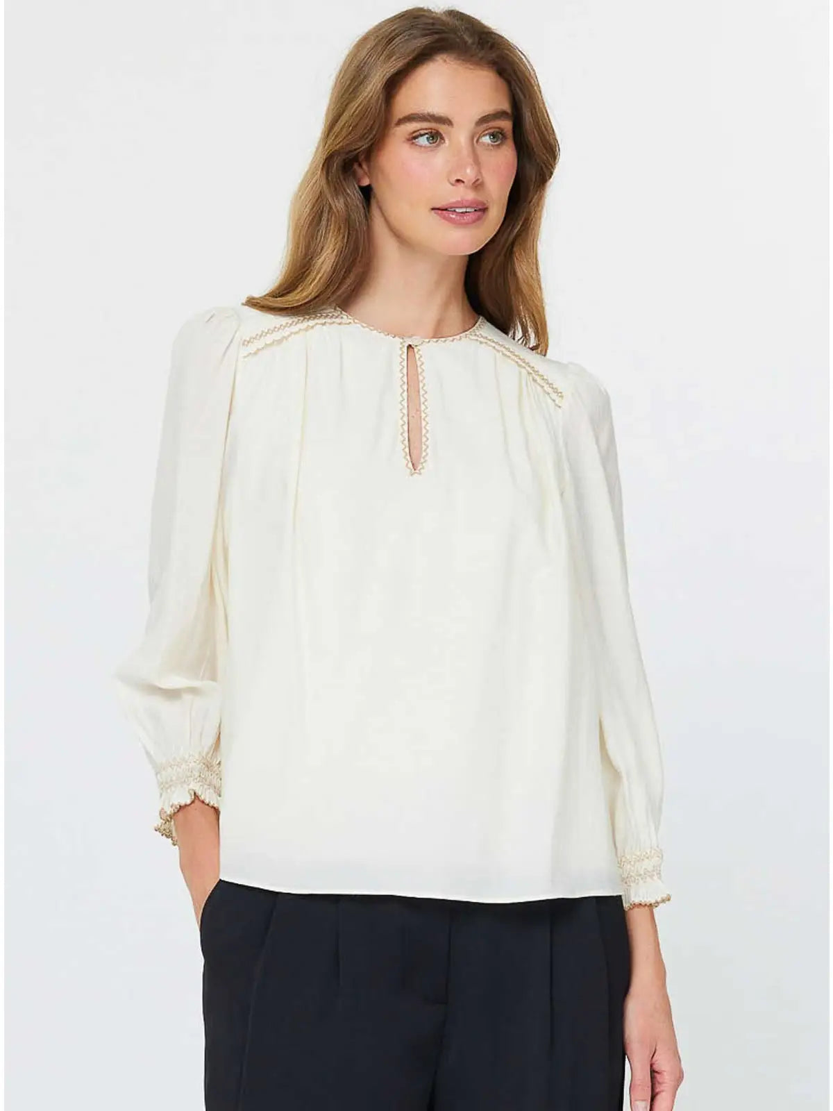 Dainty Embroidery Detail Blouse Current Air