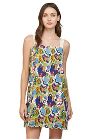 LINEN BLEND SCALLOP EDGE DRESS Shop Expeditions