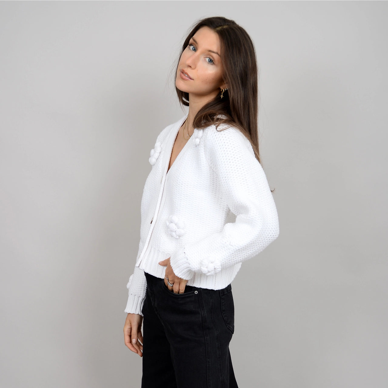 Lysandra Long Sleeve V-Neck Cardigan