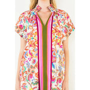 Short Sleeve Flower Dress THML
