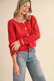 Two-Tone Sweater Cardigan Merci