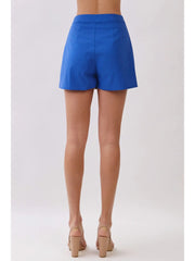 Contrast Whipstitch Wrap Skort TCEC