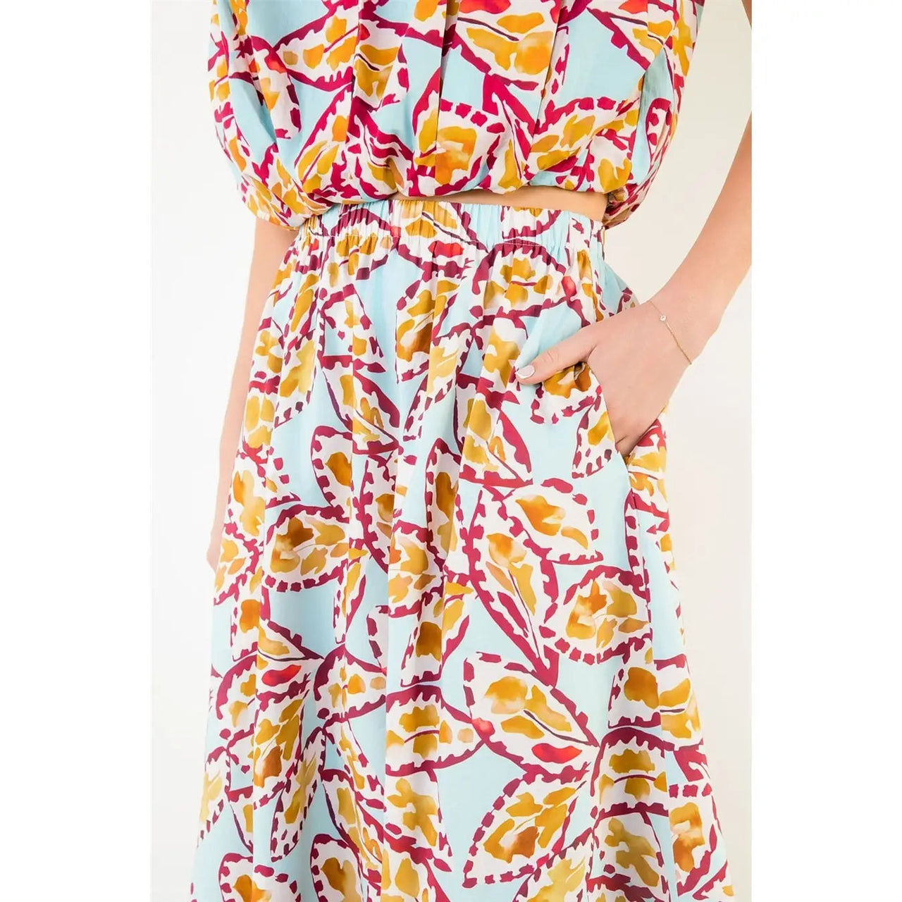 Pattern Long Skirt THML