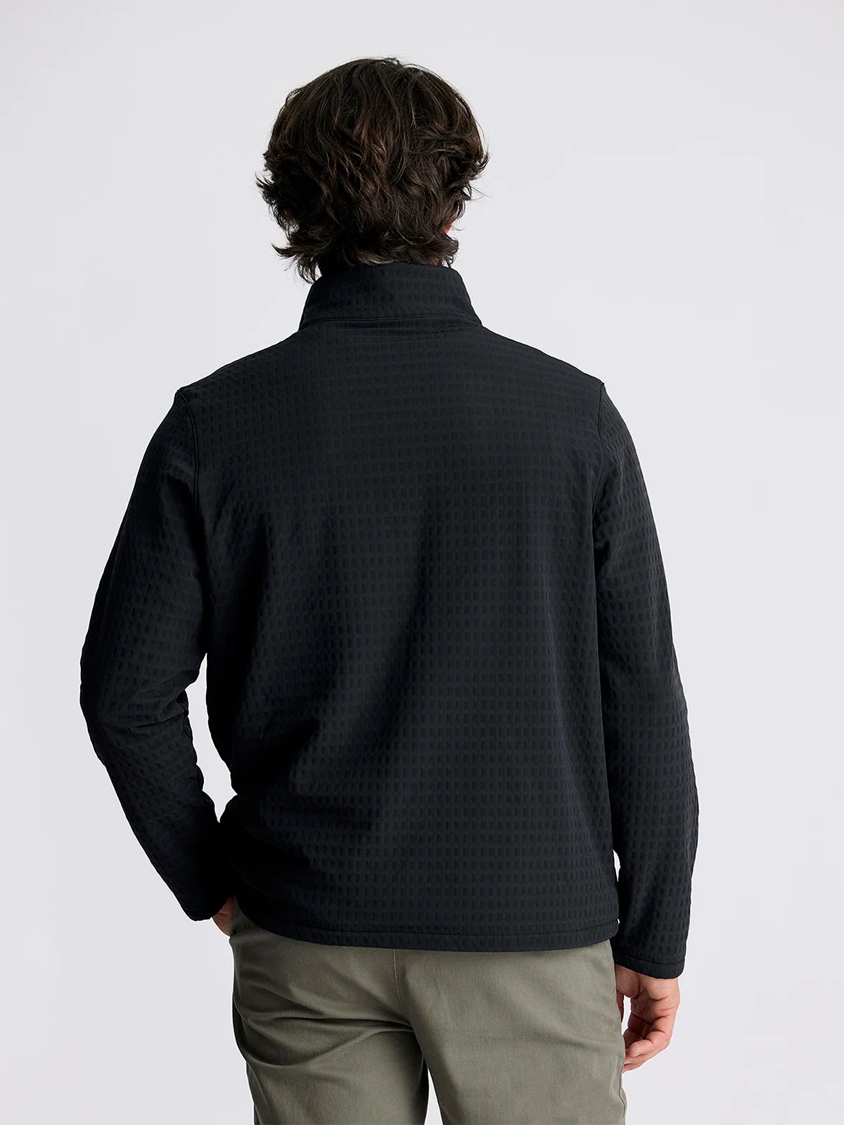 Gridback Fleece Snap Pullover