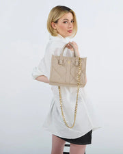 Faux Suede Heavy Stitch Box Tote | Oliver Thomas Oliver Thomas