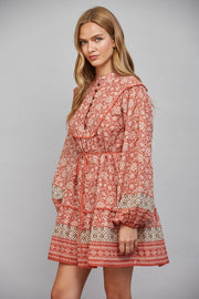 Floral Print Scalloped Dress Fate