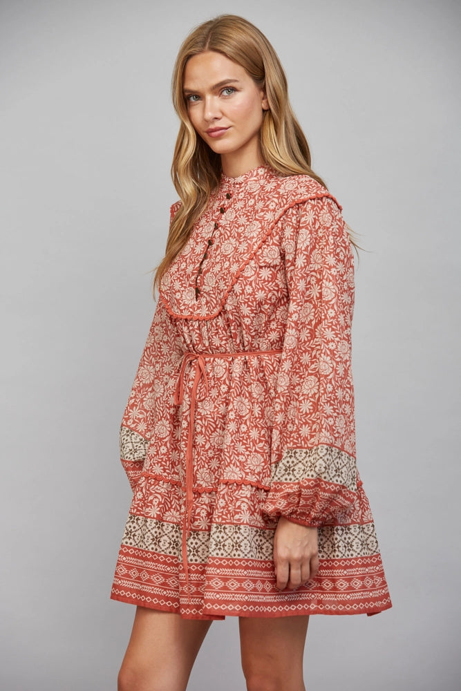 Floral Print Scalloped Dress Fate