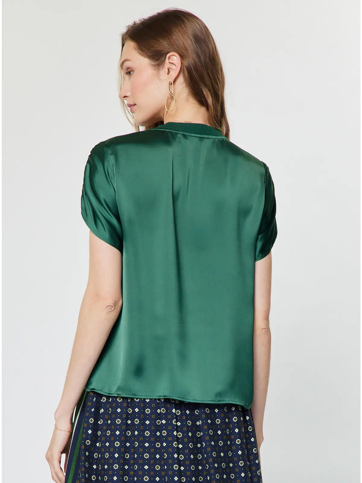 Short Sleeve Satin T-Shirt Current Air