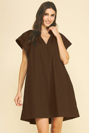 Ruffle Detailed Tunic Mini Dress Pinch
