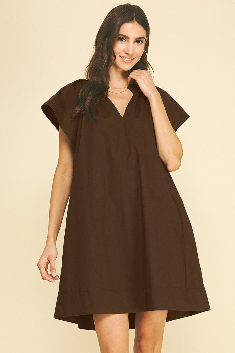Ruffle Detailed Tunic Mini Dress Pinch