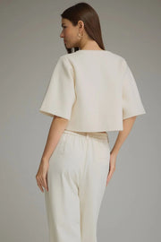 Leia Covered Button Sweater Entro