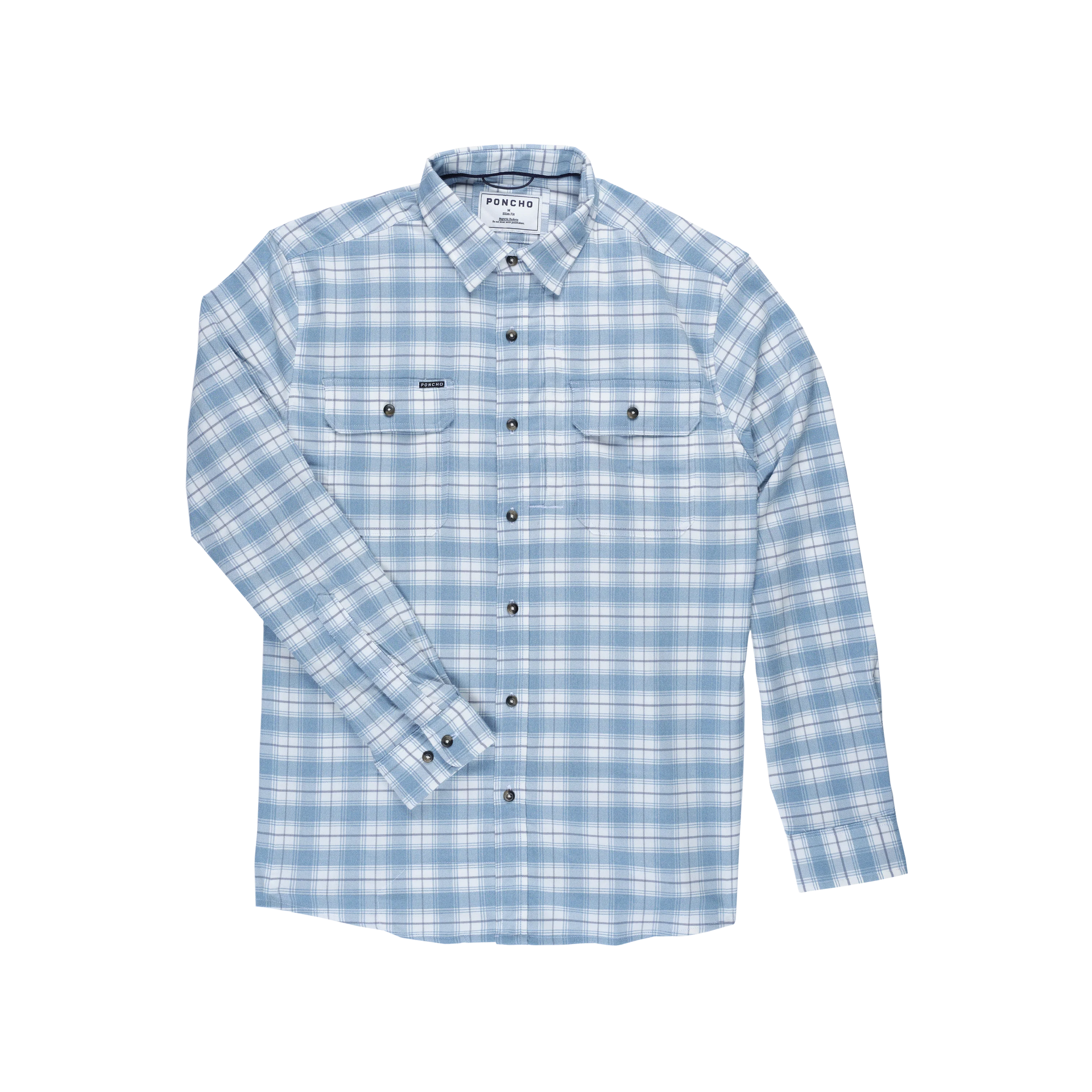 Poncho Flannel Long Sleeve Shirt Poncho