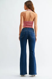 Super Stretch Flare Jeans Just Black Denim