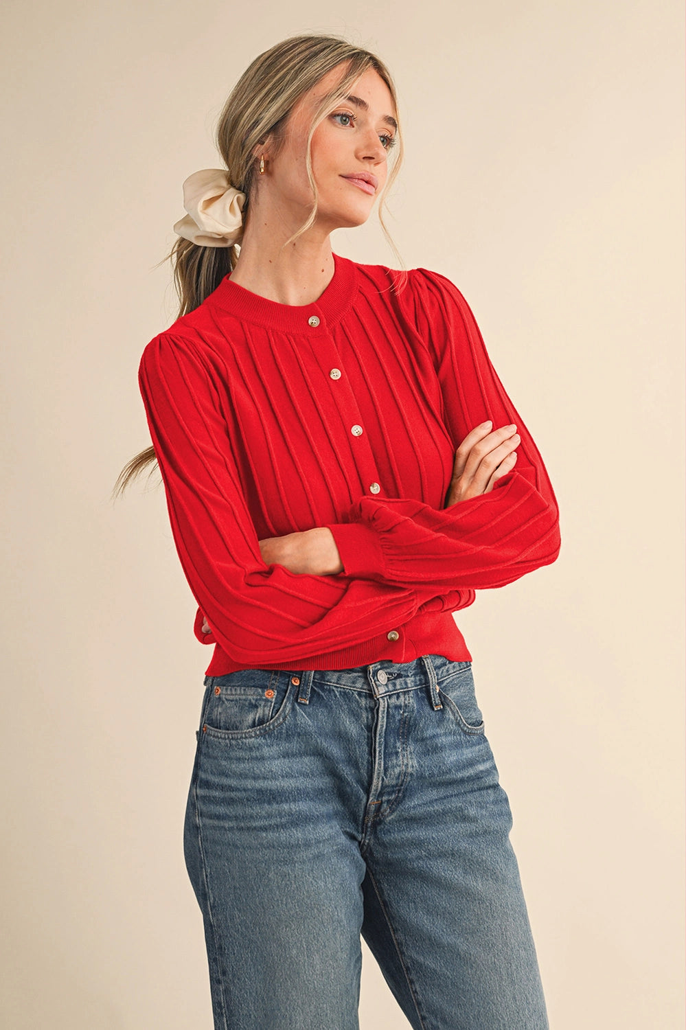 Ribbed Sweater Cardigan Merci