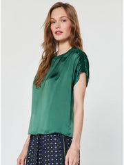 Short Sleeve Satin T-Shirt Current Air