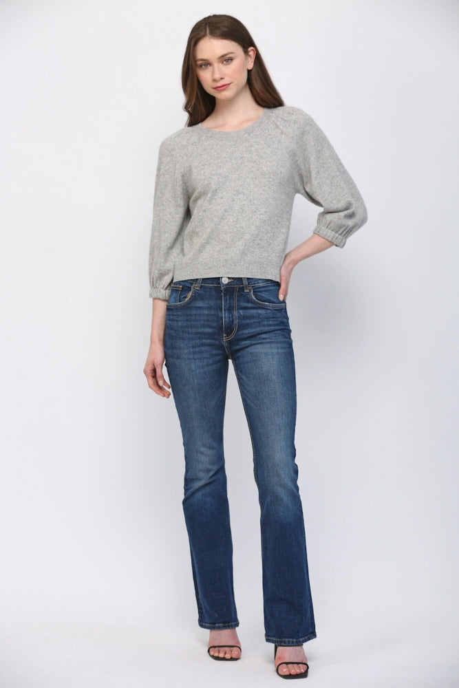 Cashmere Blend Ribbed Cuff Raglan Sleeve Sweater Fate