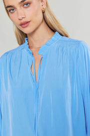 3/4 Dolman Sleeve Split Neck Blouse Current Air