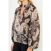 Paisley Long Sleeve Top THML