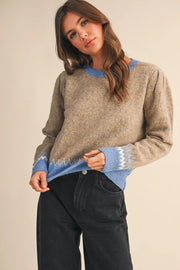 Geometric Knit Sweater Merci