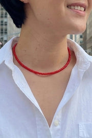 Perfect Red Beaded Necklace Ellison + Young