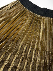 Metallic Special Pleated Midi Skirt Current Air