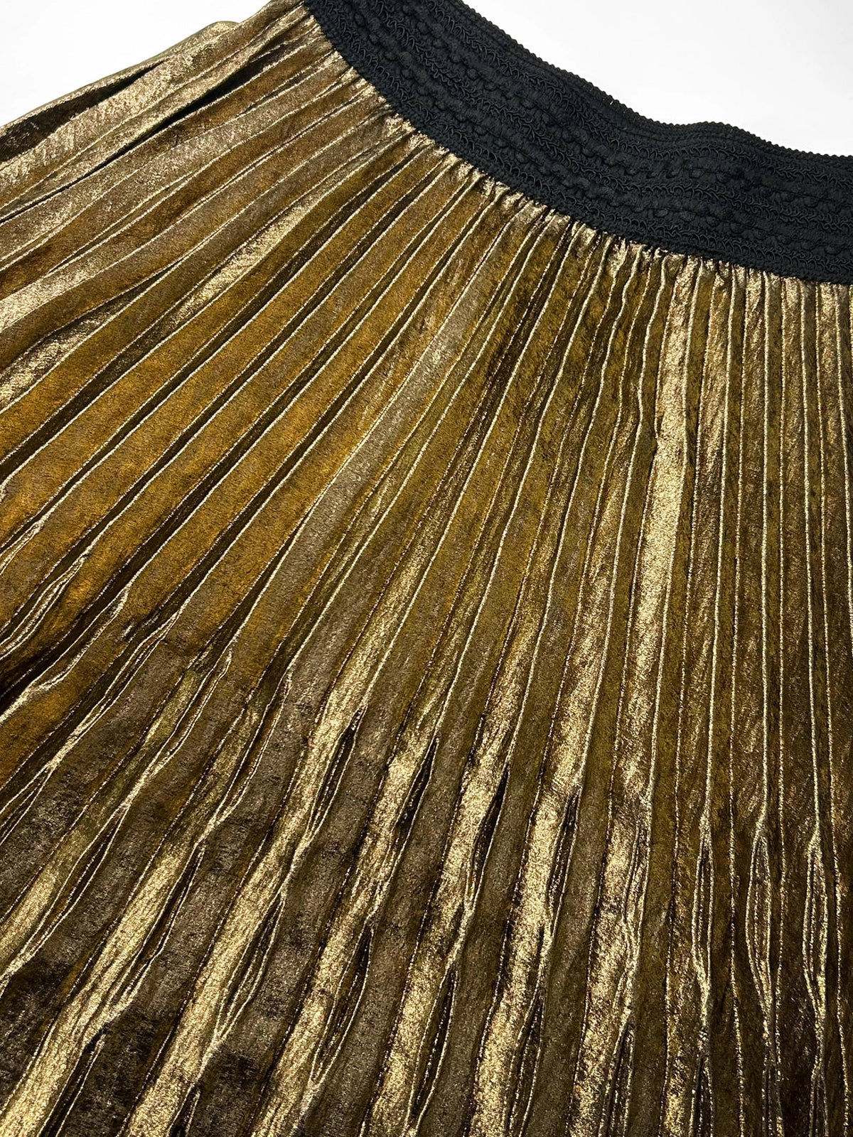 Metallic Special Pleated Midi Skirt Current Air