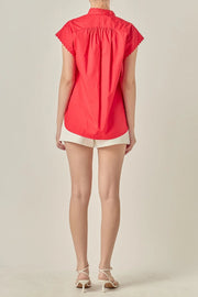 Scallop Trim Ric Rac Short Sleeve Shirt English Factory