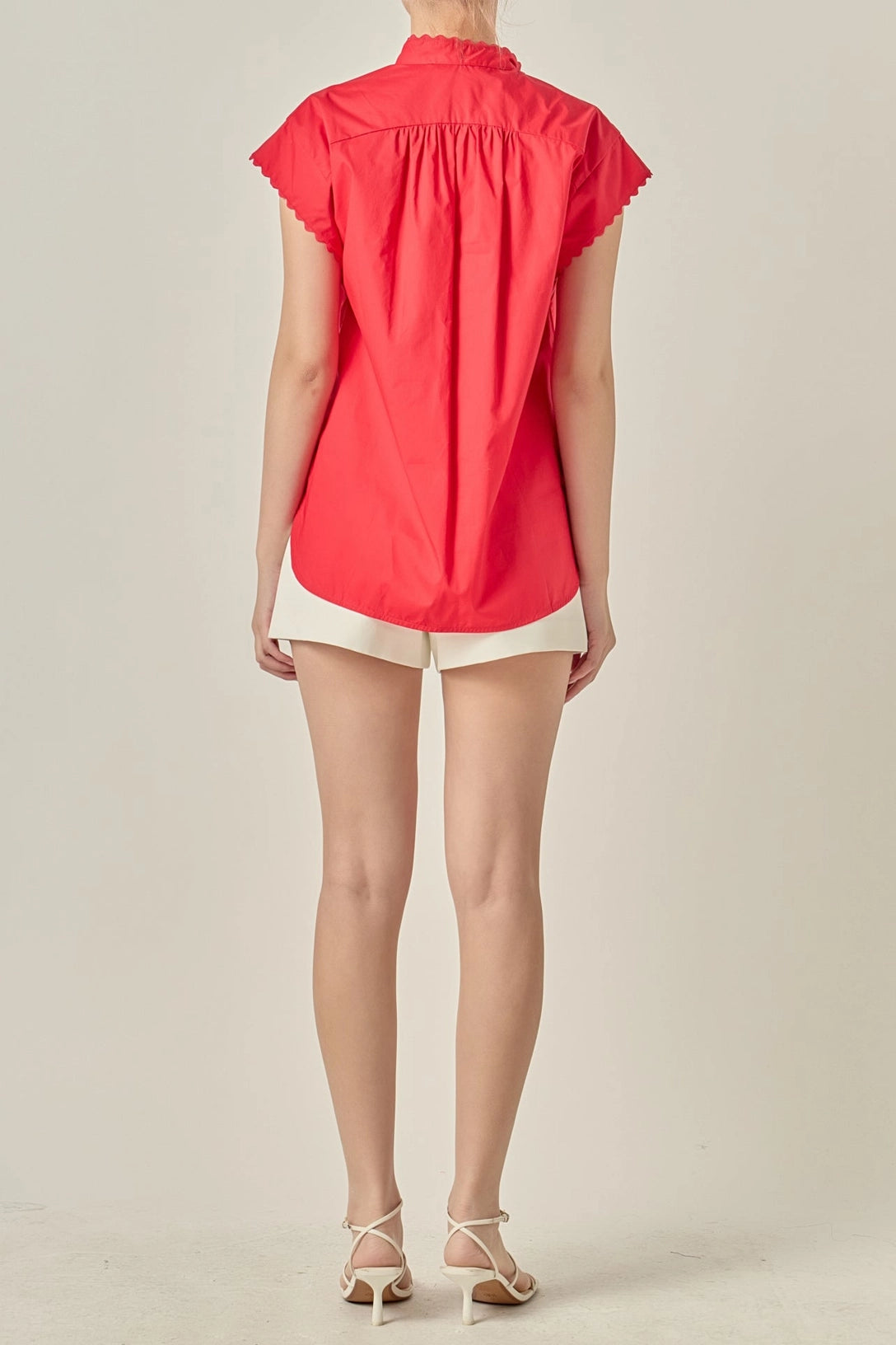 Scallop Trim Ric Rac Short Sleeve Shirt English Factory