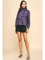 Paisley Print Woven Blouse Pinch