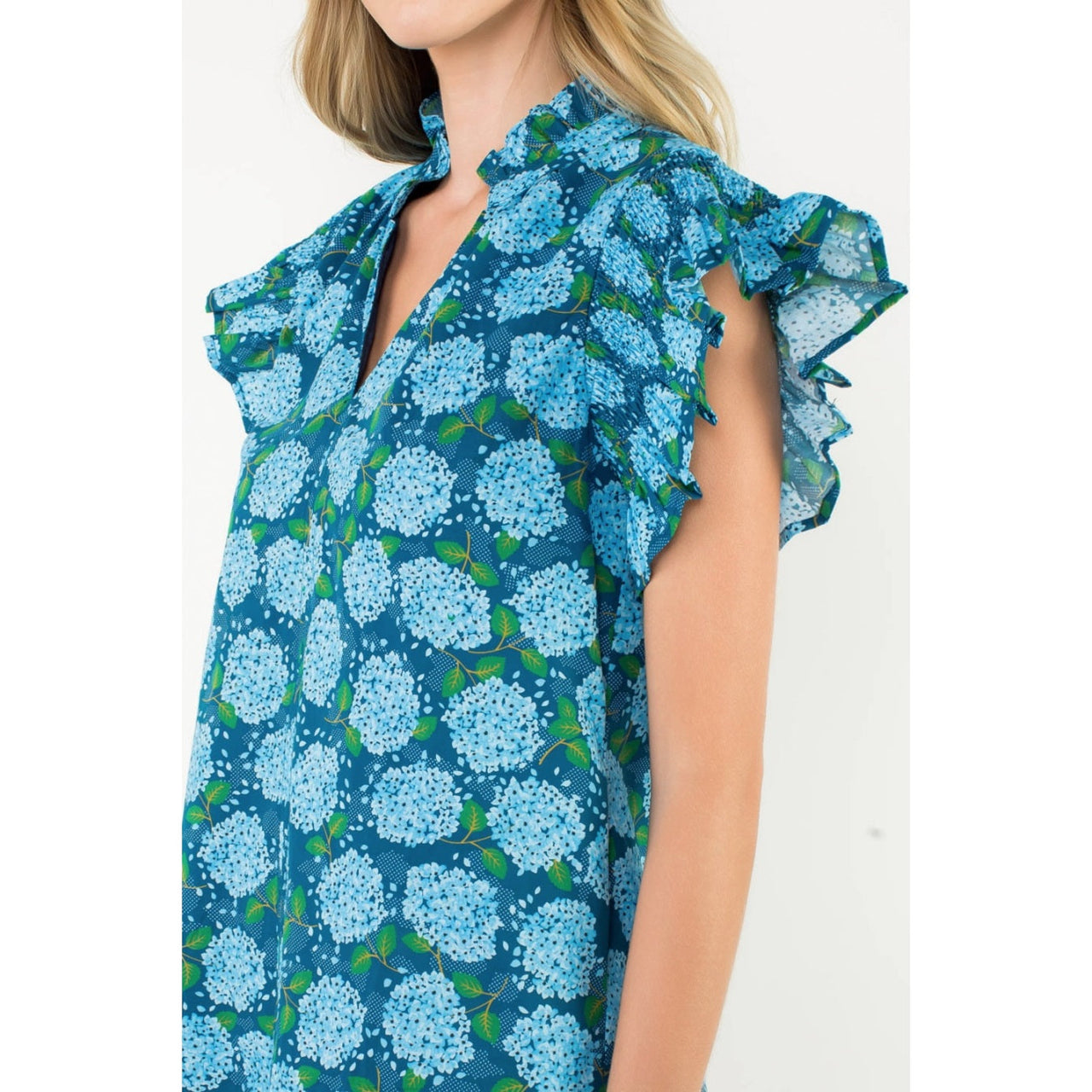 FLUTTER SLEEVE FLOWER PRINT DRESS Shop Expeditions