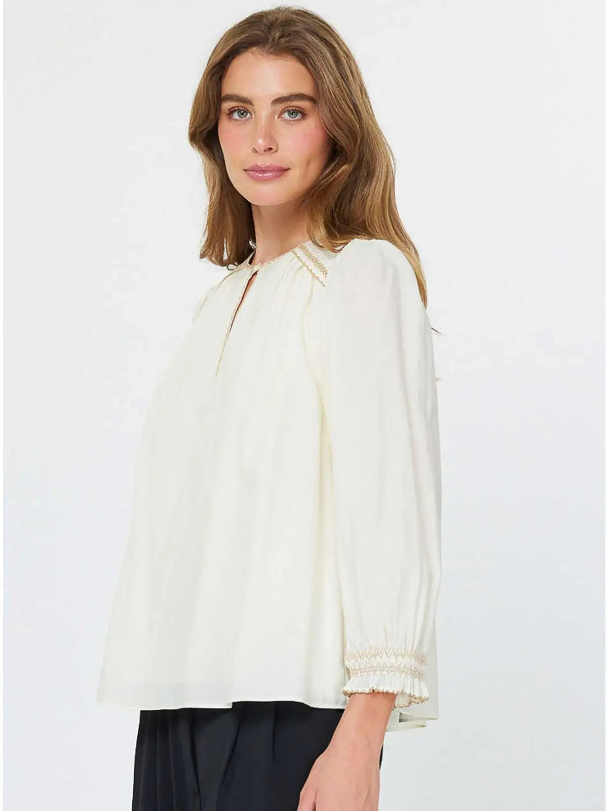 Dainty Embroidery Detail Blouse Current Air