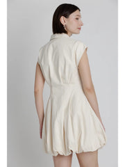Bubble Hem Utility Mini Dress Aureum