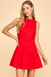 FIT AND FLARE DROPPED WAIST SLEEVELESS DRESS Shop Expeditions
