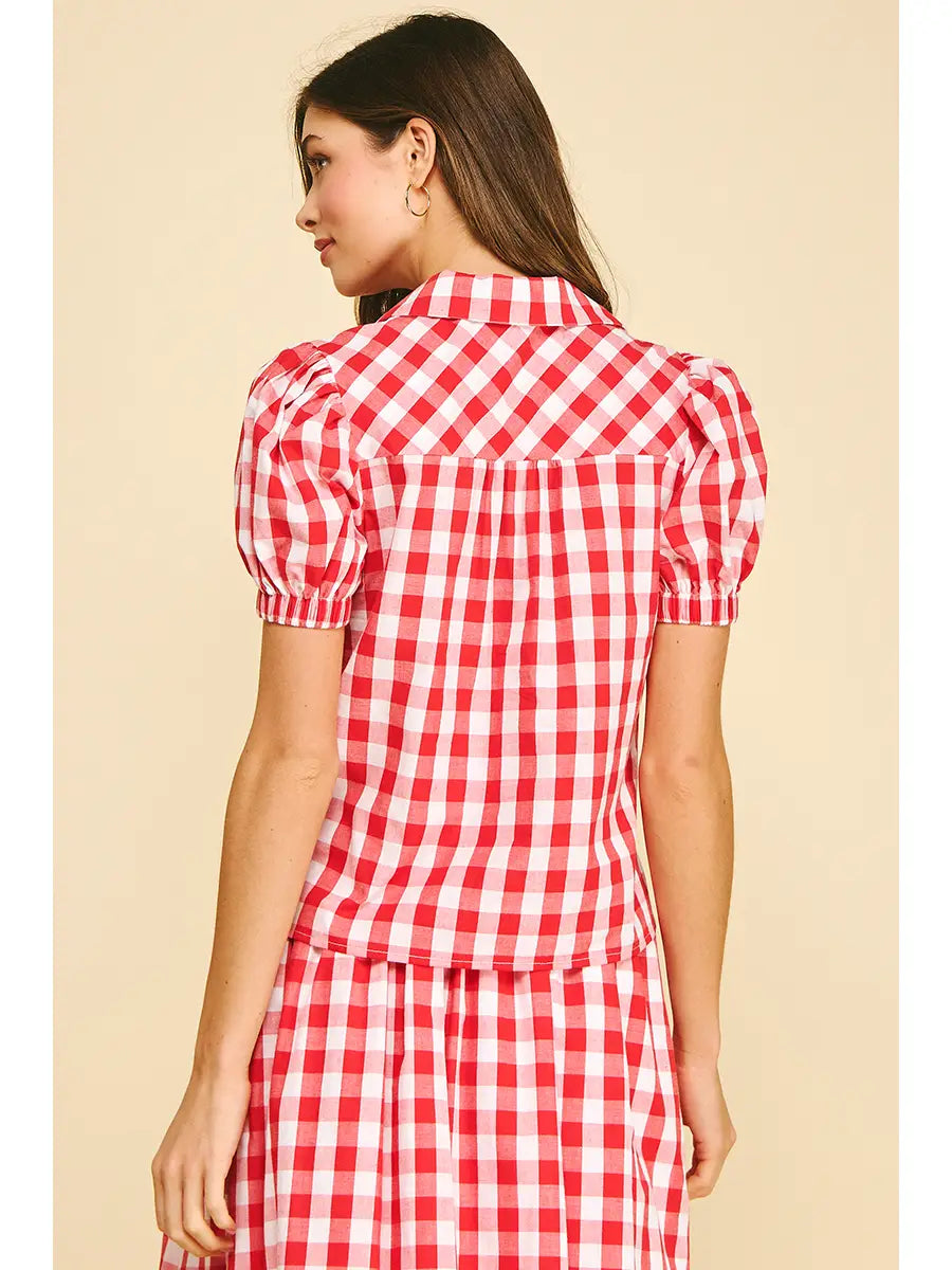 Gingham Button Down Shirt Pinch