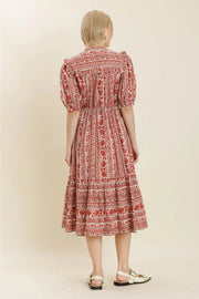 Floral Ruffle Midi Dress Aureum