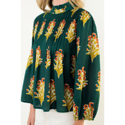 Long Sleeve Floral Detail Top THML