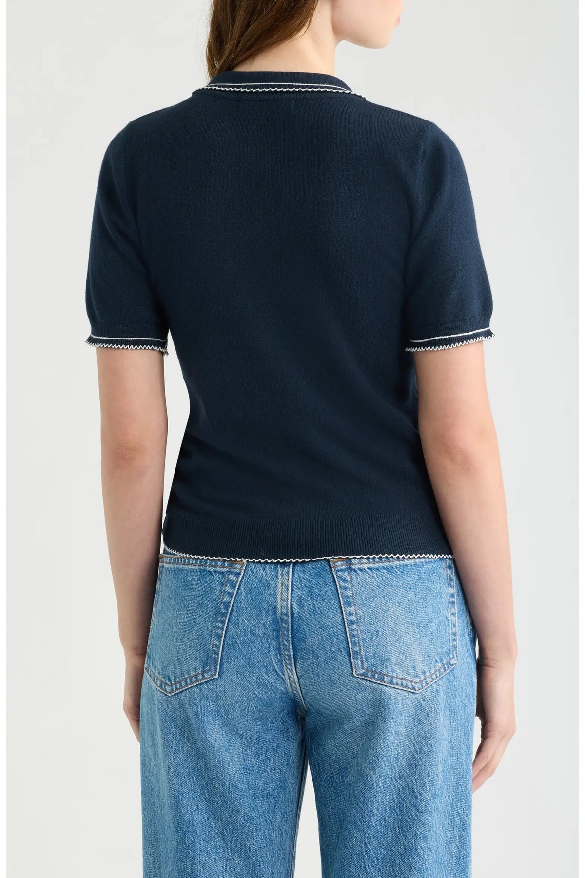 Springsteen Contrast Embroidered Polo Deluc