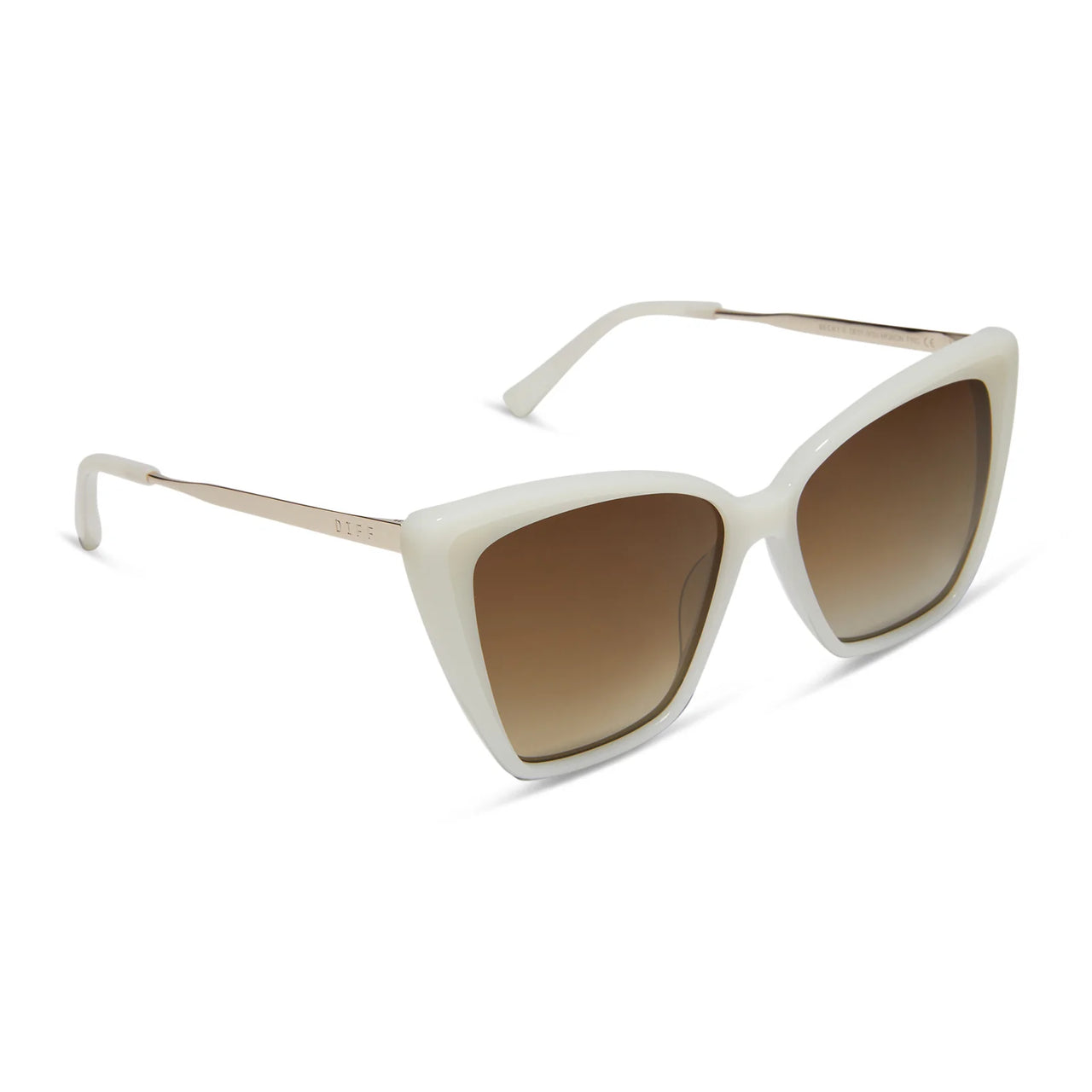 Becky II Sunglasses - Meringue/Brown Gradient