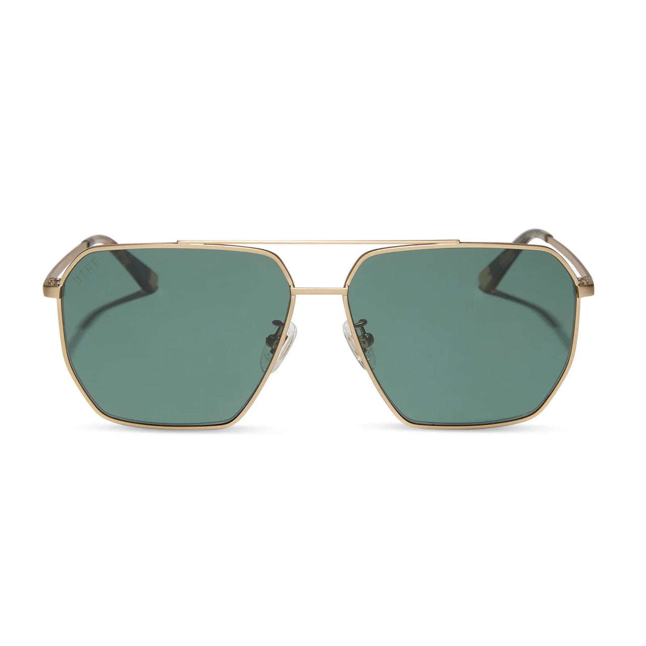 Berkely Navigator Sunglasses in Brushed Gold G15