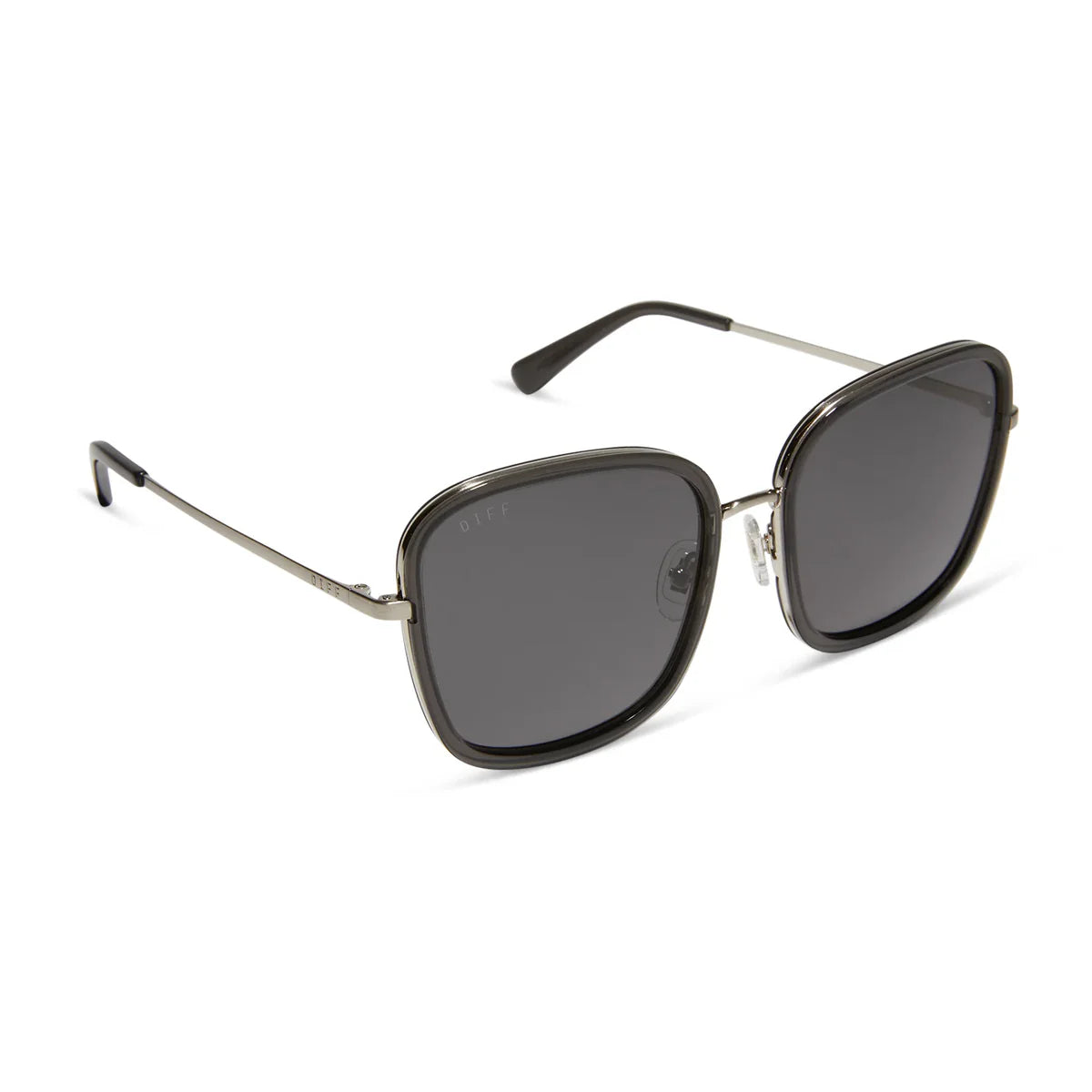 Genevive Black Smoke Crystal/Grey Polarized Sunglasses