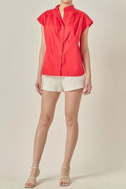 Scallop Trim Ric Rac Short Sleeve Shirt English Factory