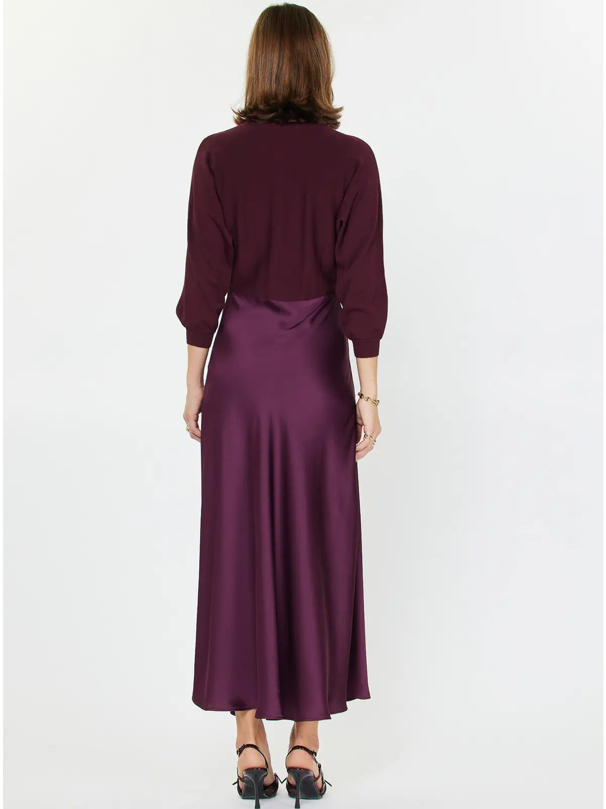 Sweater Mixed Media Midi Dress Current Air