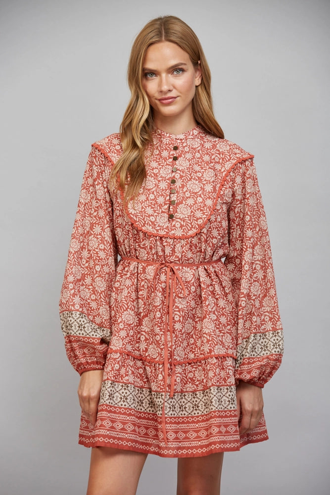 Floral Print Scalloped Dress Fate