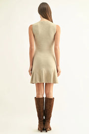 Gabrielle Flared Sleeveless Knit Mini Dress Adelyn Rae
