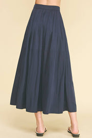 Pleated A-Line Midi Skirt Pinch