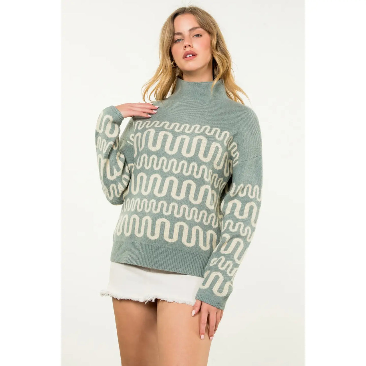 Pattern Knit Sweater