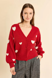 Heart Print Cardigan Molly Bracken