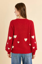 Heart Print Sweater Molly Bracken