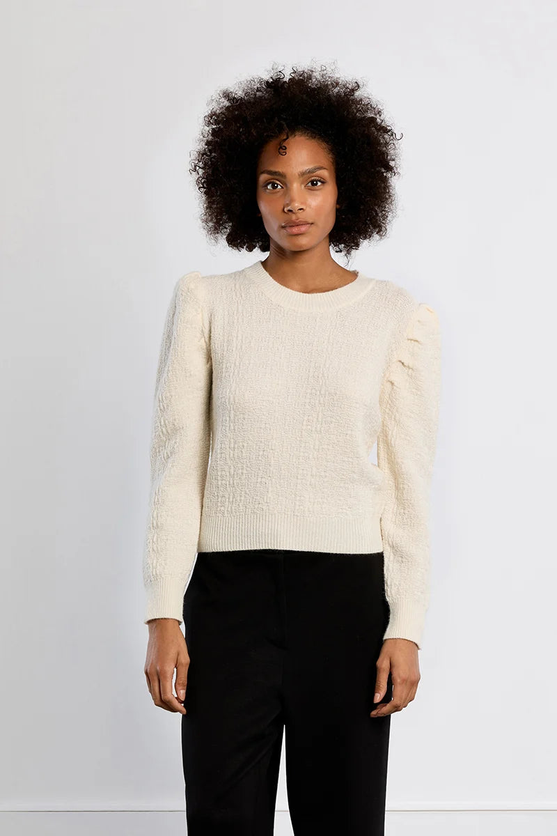 Balloon Sleeve Textured Sweater Molly Bracken